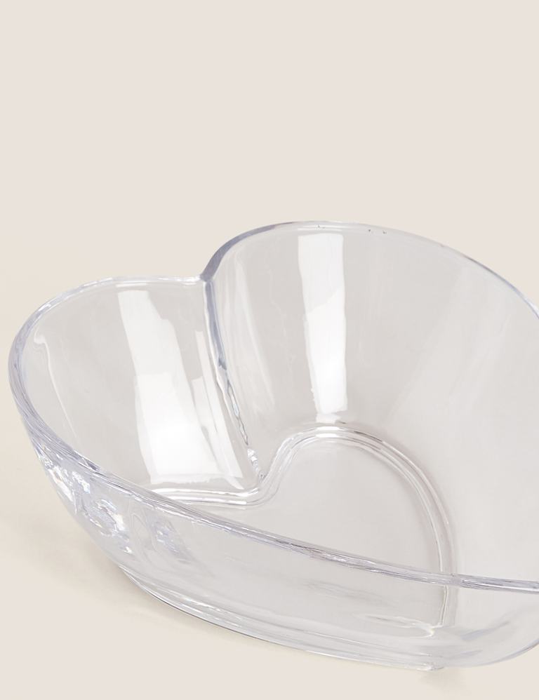 Medium Glass Heart Serving Bowl 3 of 5