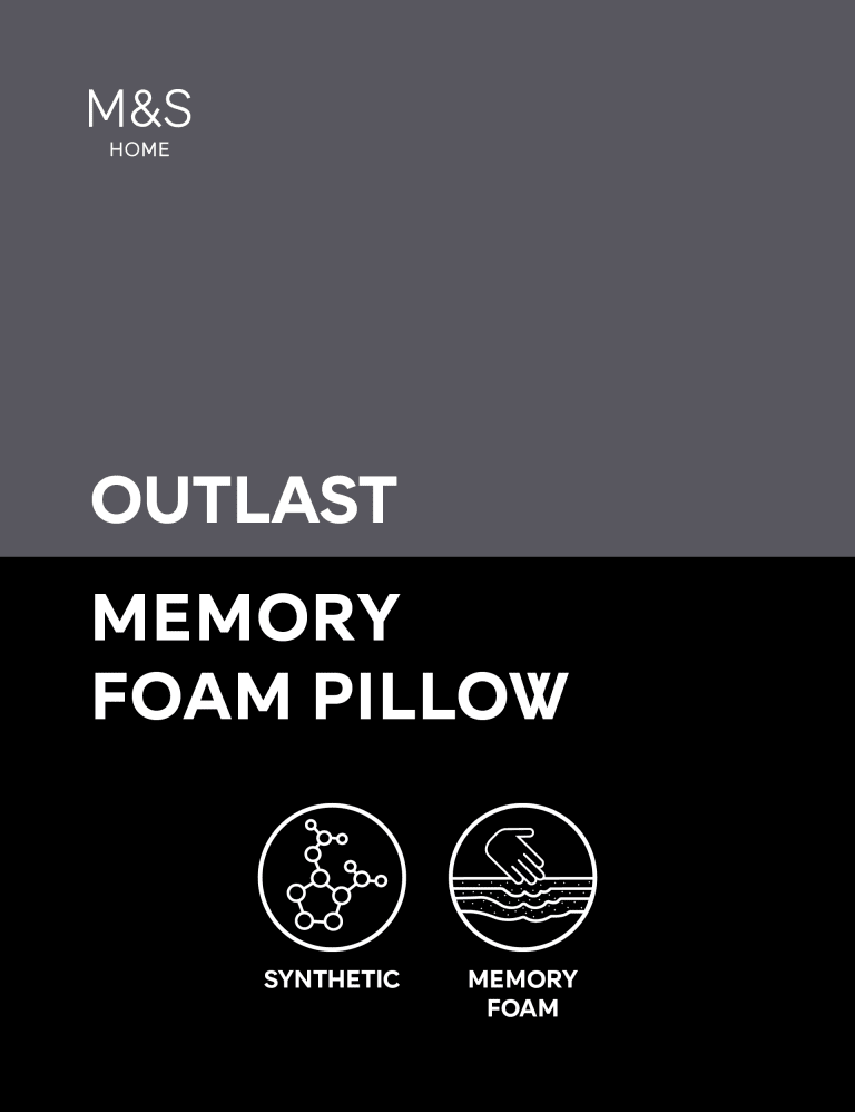 Medium Memory Foam Pillow Outlast M&S