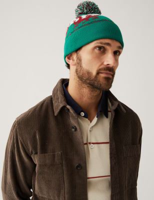 mens bobble hat and scarf