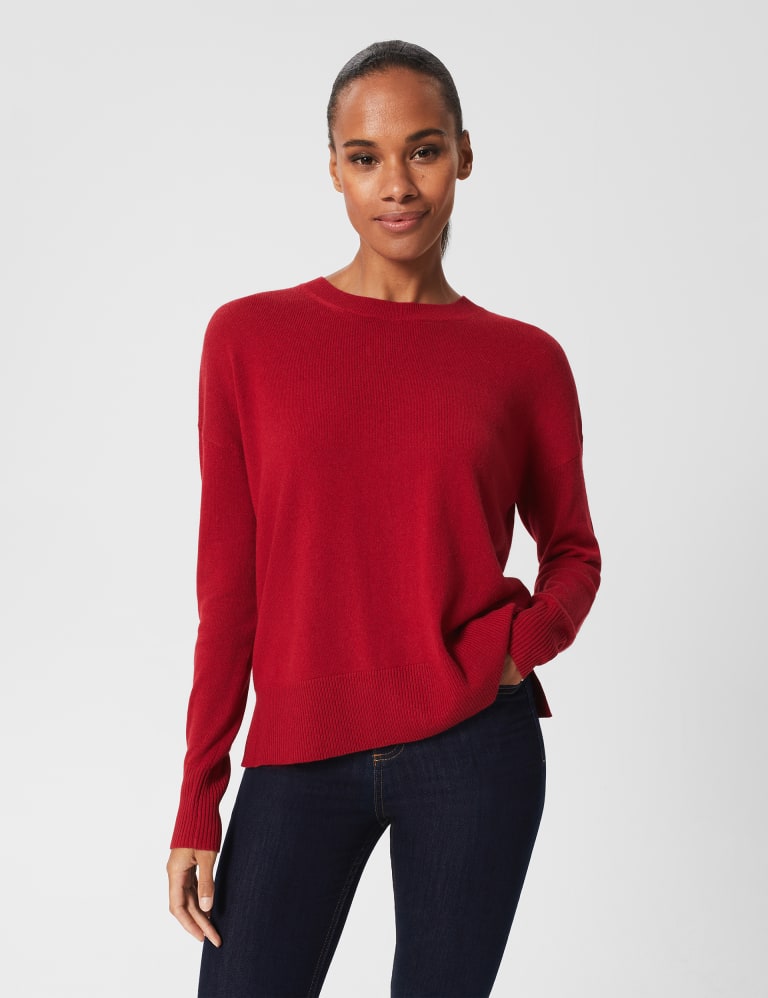 Merino wool round neck jumper sale