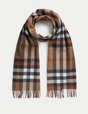 Burberry 50 cashmere hotsell 50 wool scarf worth