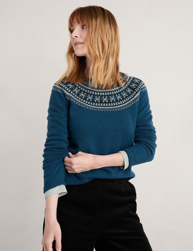 Merino wool fair isle sweater cheap