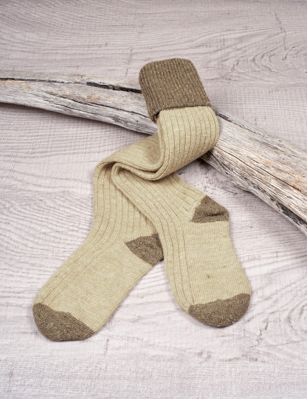 Merino Wool Ribbed Knee High Socks