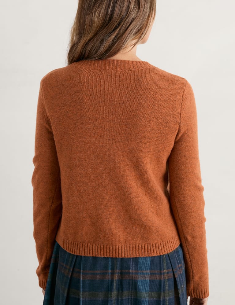 Merino Wool Rich Button Front Cardigan