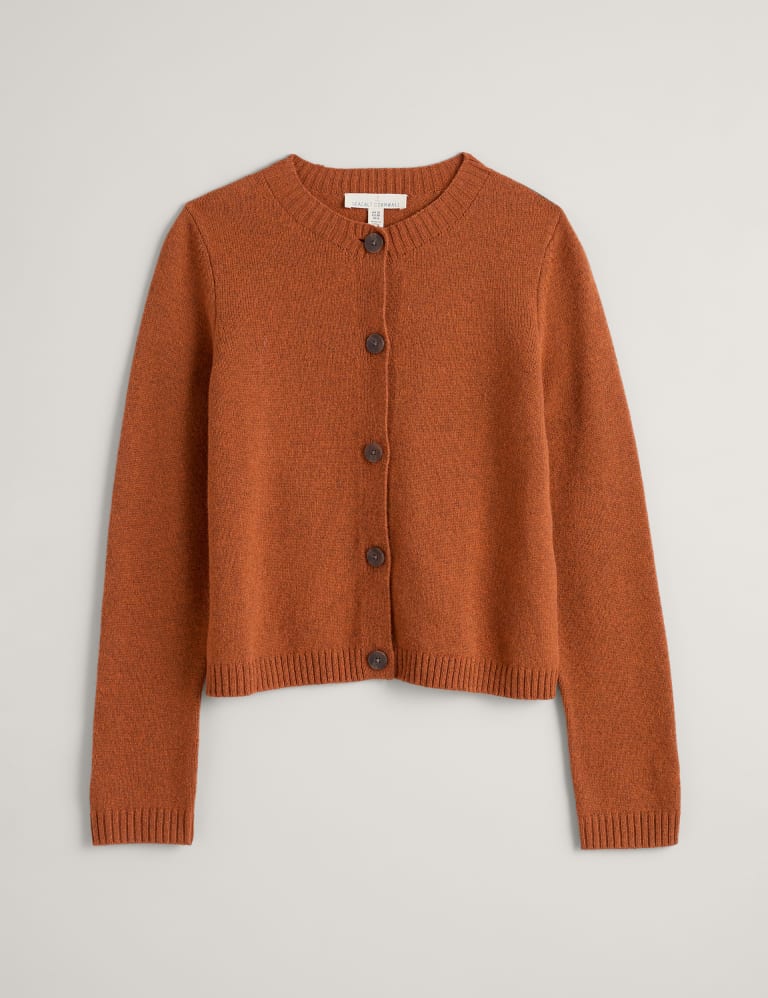 Merino Wool Rich Button Front Cardigan