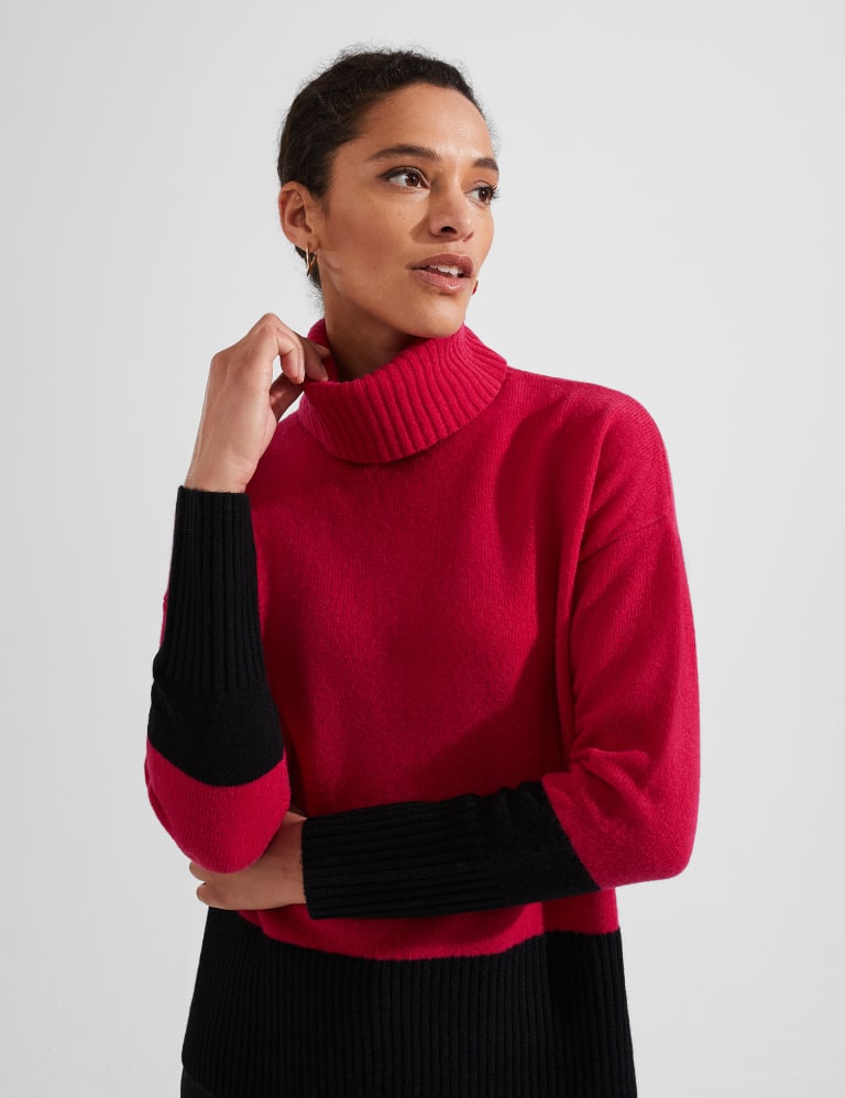 Merino Wool Rich Colour Block Jumper HOBBS M&S