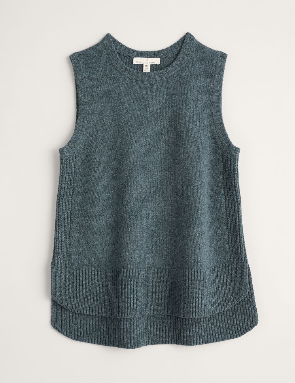 Merino Wool Rich Crew Neck Knitted Top 1 of 5