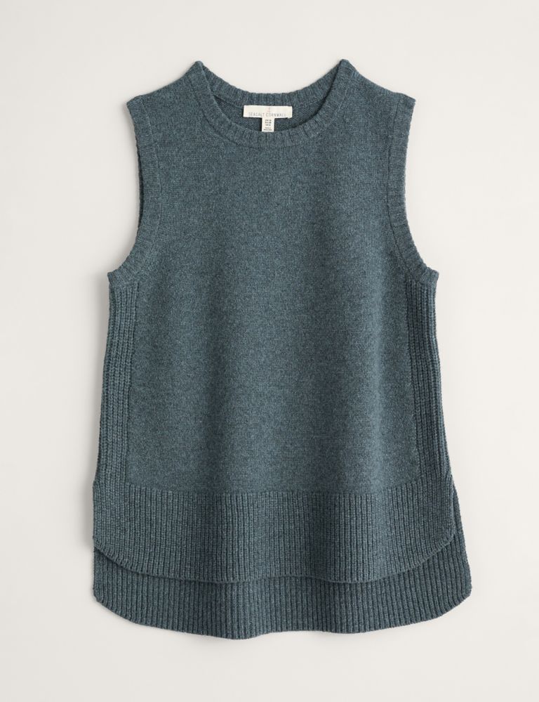 Merino Wool Rich Crew Neck Knitted Top 2 of 5
