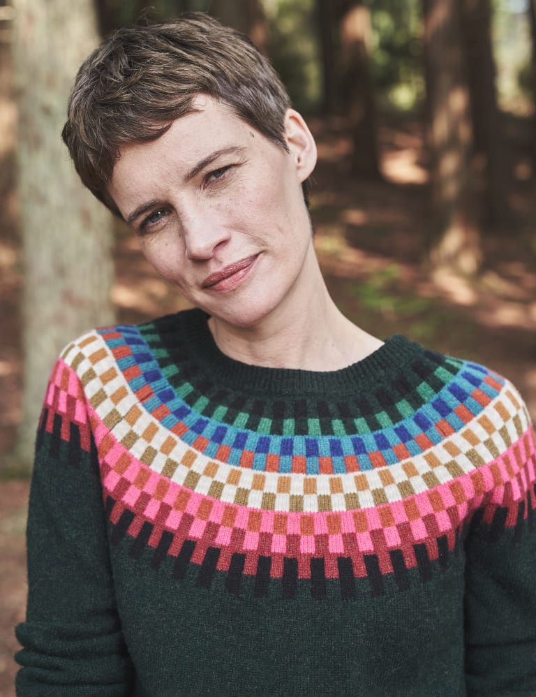 Merino wool fair isle sweater on sale