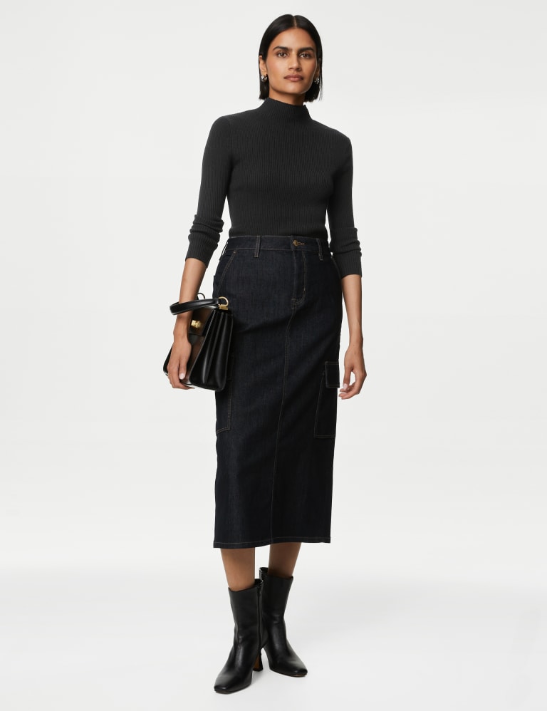 Merino Wool Rich Funnel Neck Jumper