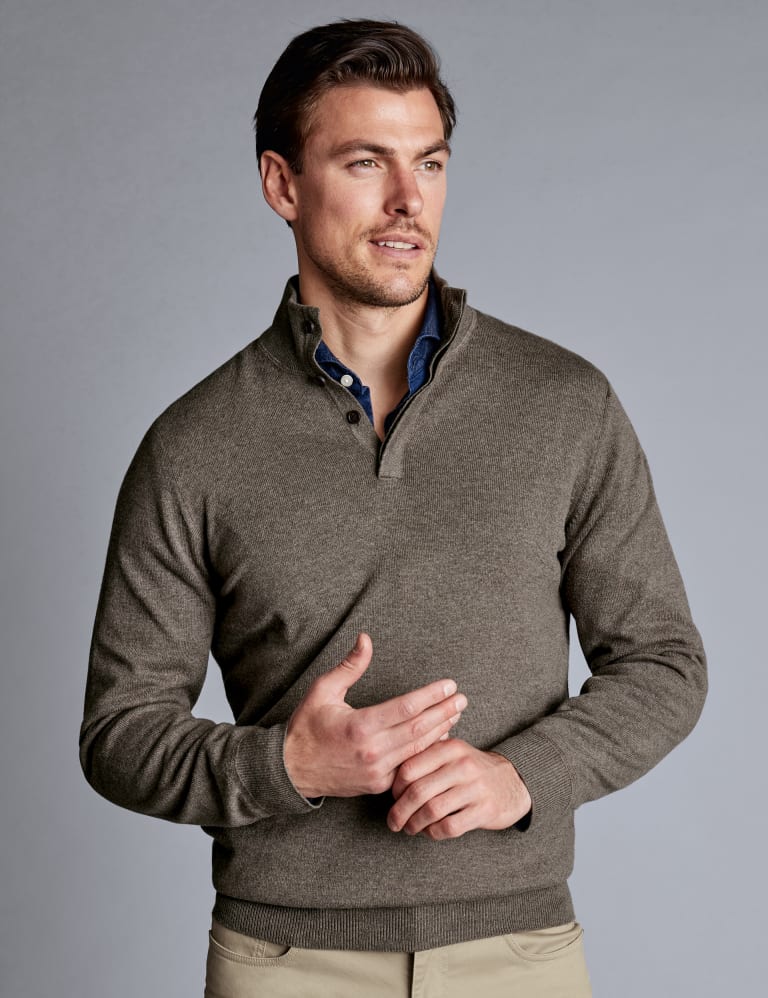 Merino Wool Rich Funnel Neck Jumper Charles Tyrwhitt M&S