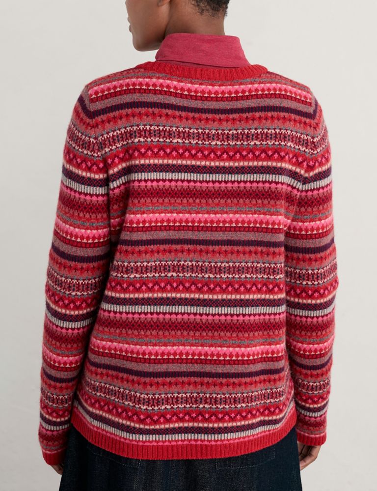 Merino Wool Rich Jacquard Relaxed Jumper 3 of 5