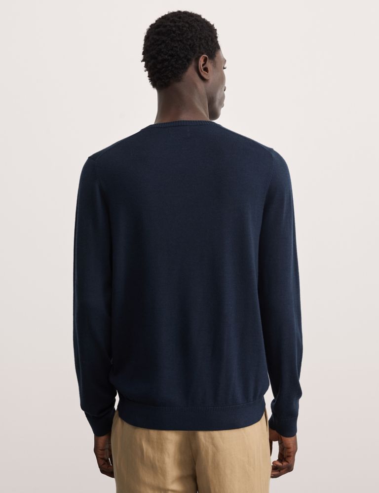 Merino Wool Rich Knitted Jumper with Silk 5 of 6