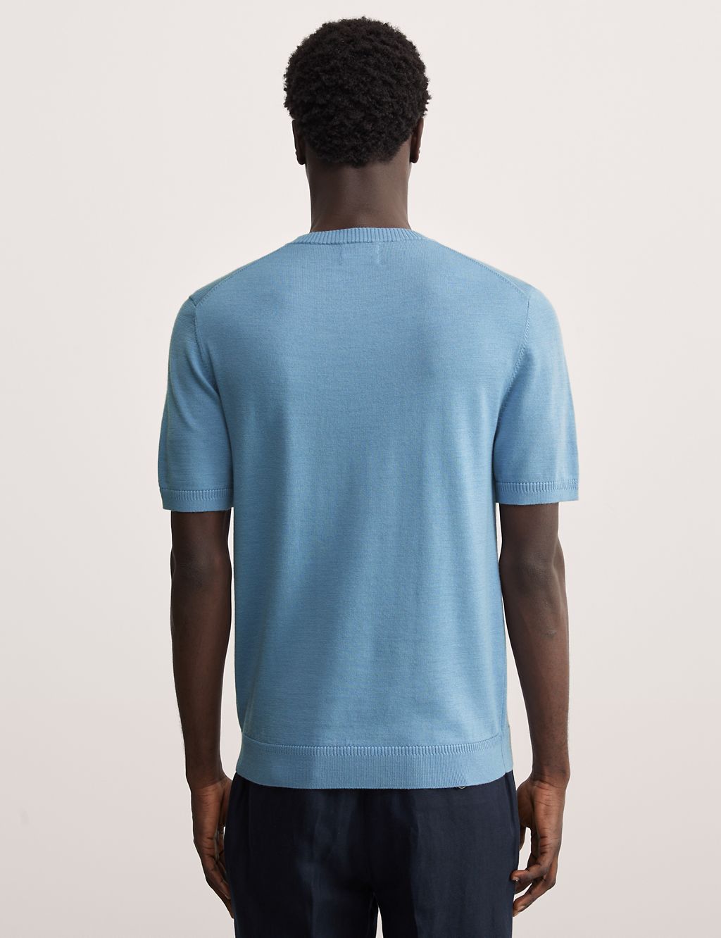 Merino Wool Rich Knitted T-Shirt with Silk 5 of 6