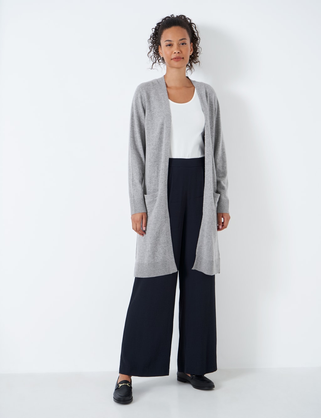 Merino Wool Rich Longline Cardigan Crew Clothing M S