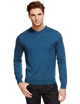 Marks and spencer outlet mens merino wool jumper