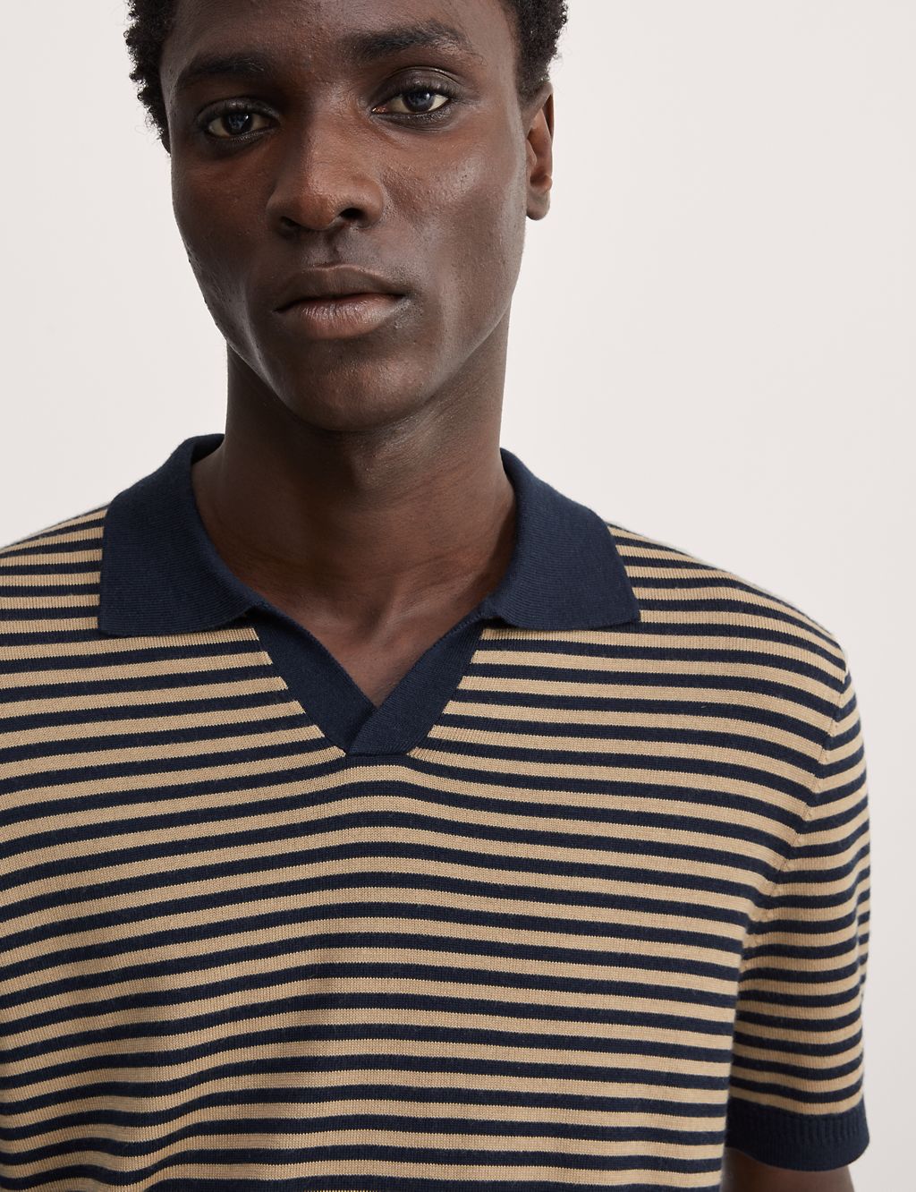Merino Wool Rich Striped Knitted T-Shirt 6 of 7