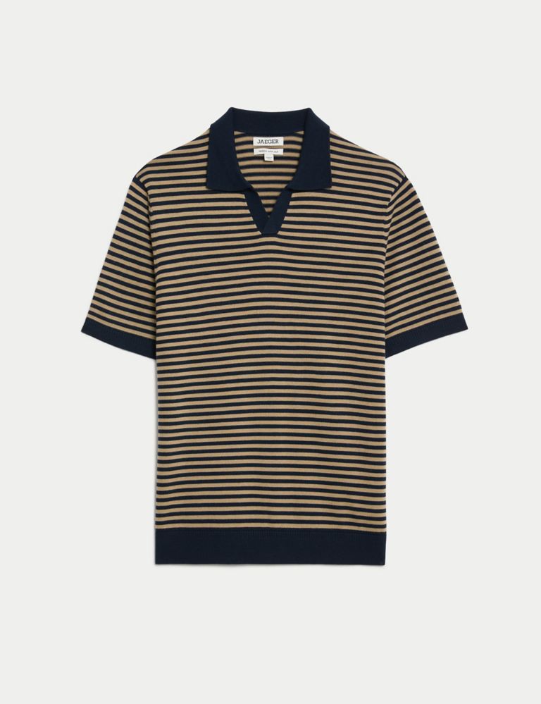 Merino Wool Rich Striped Knitted T-Shirt 3 of 7