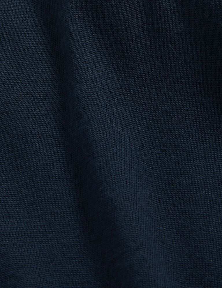 Merino Wool Silk Blend Knitted Polo Shirt 6 of 6