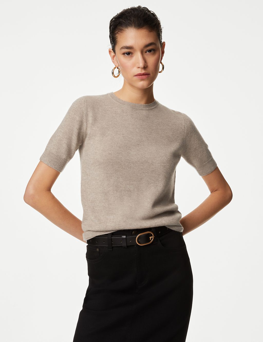 Merino Wool With Cashmere Knitted Top 2 of 5
