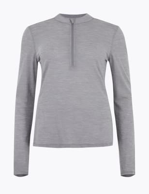 high neck running top