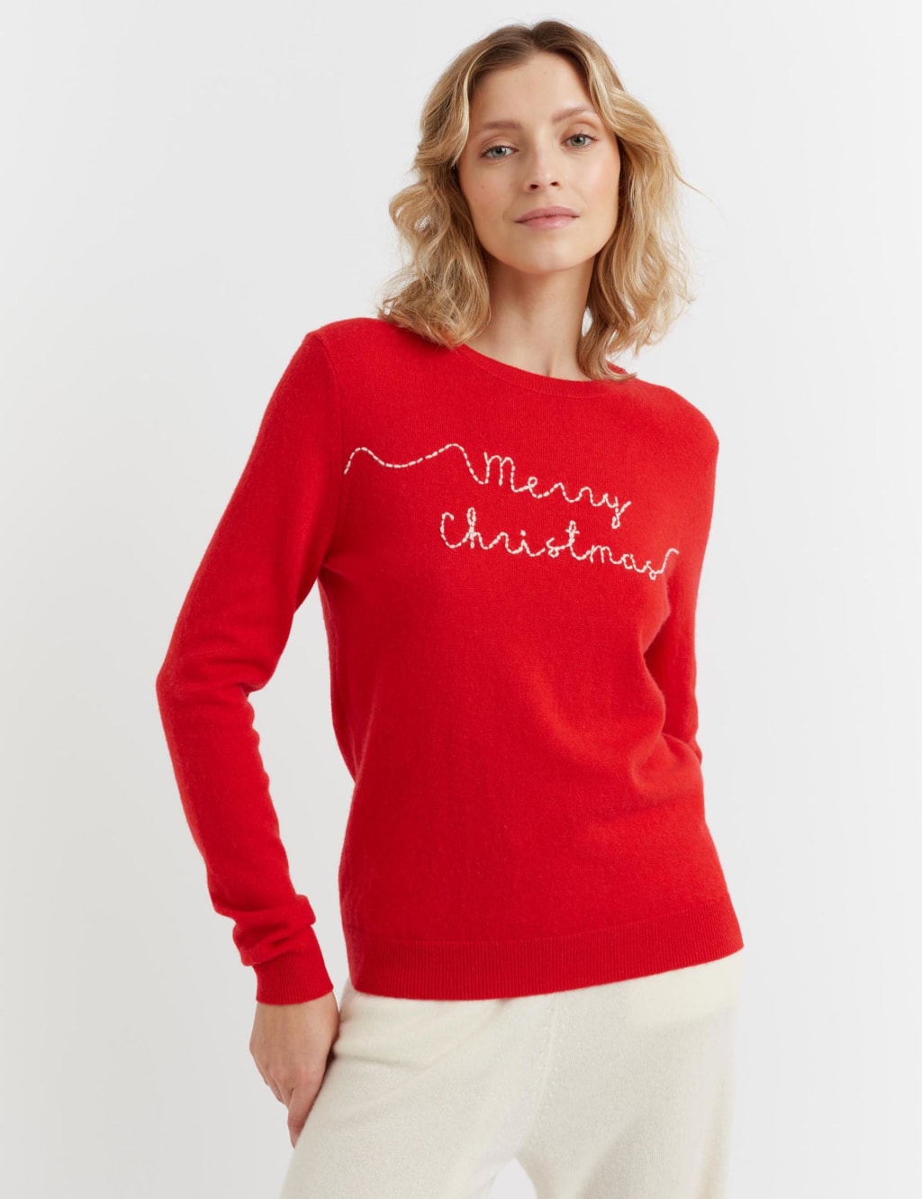 Red christmas shop jumper ladies
