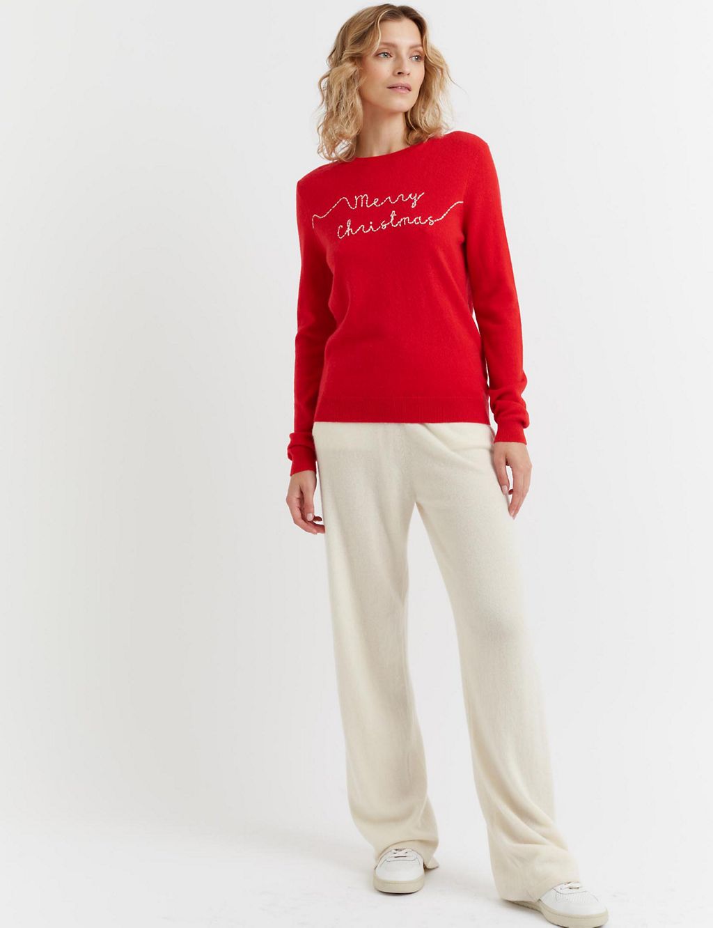Merry Christmas Slogan Jumper With Cashmere | Chinti & Parker | M&S