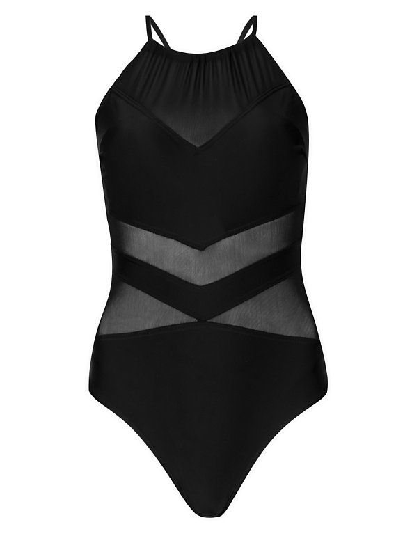 Mesh Panelled Swimsuit | M&S Collection | M&S