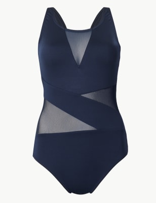 m&s black swimming costume