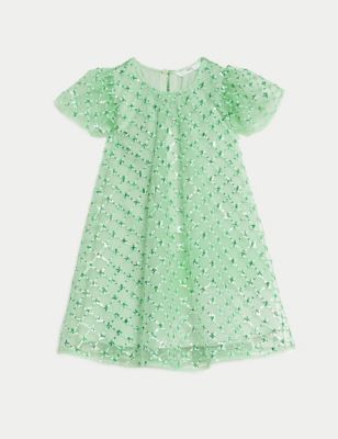 Mesh Sequin Dress (2-7 Yrs) Image 2 of 6
