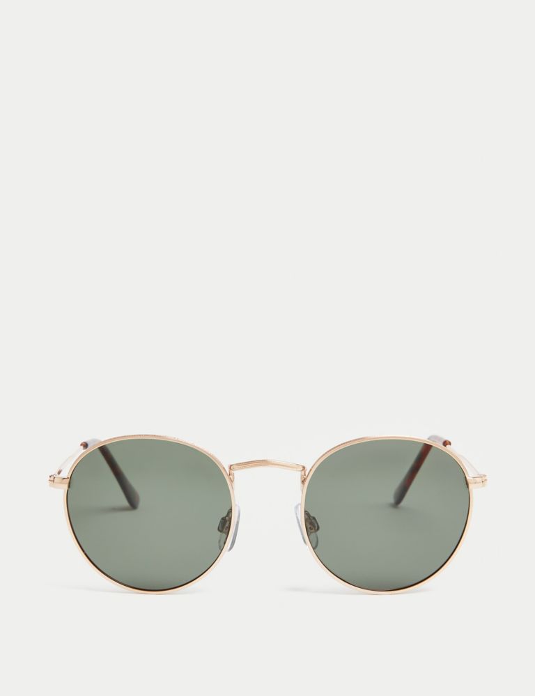 Metal Round Polarised Sunglasses 1 of 2