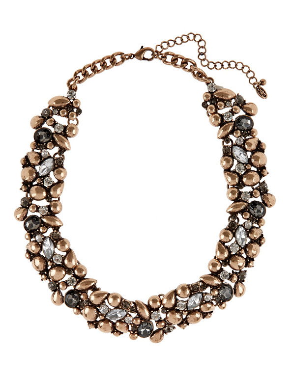 Metal Stone Collar Necklace Image 1 of 1