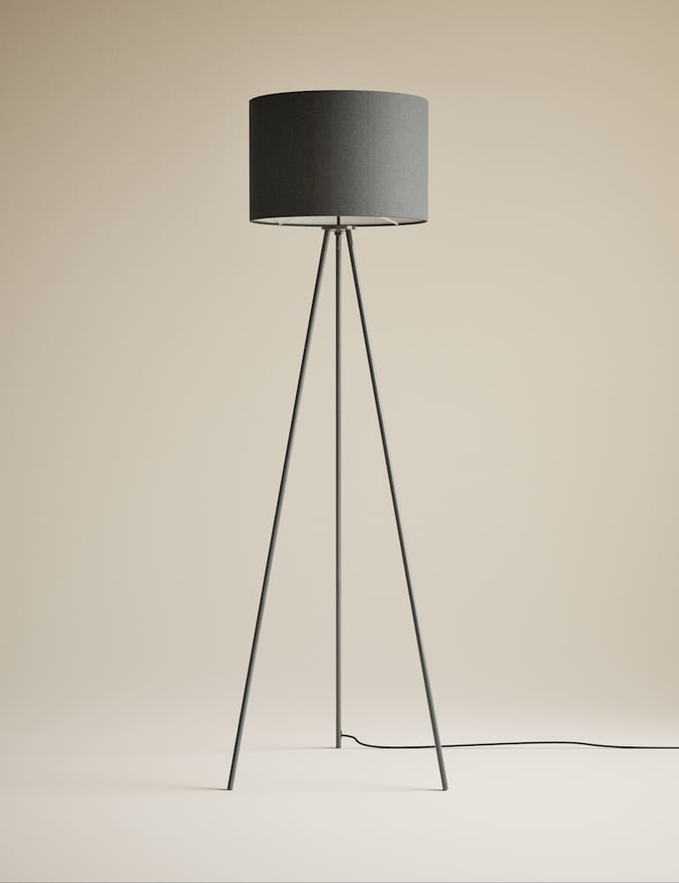 Floor lamp next to shop sofa