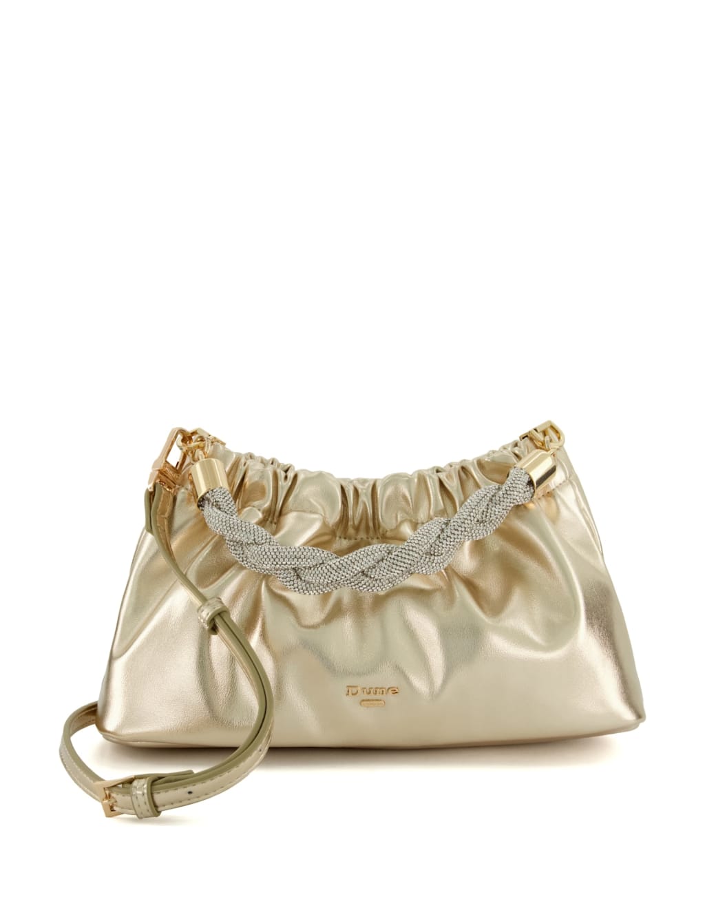 Braid Detail Crossbody Bag, Fashion Metal Decor Crossbody Bag