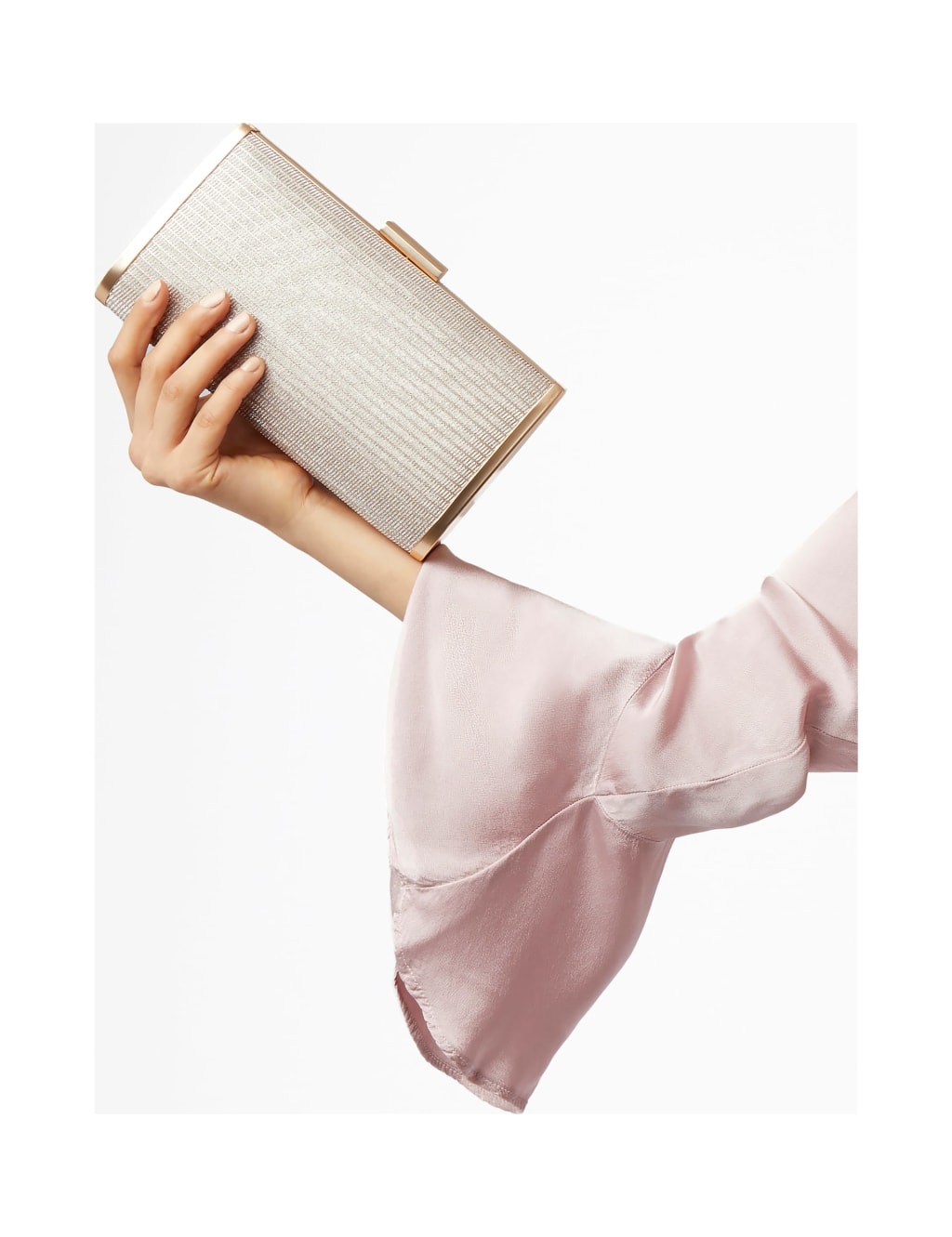 Metallic Chain Strap Clutch Bag Dune London M&S