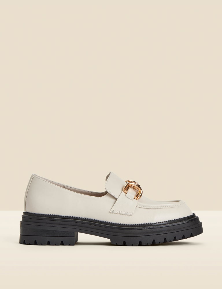 Metallic Chunky Slip On Platform Loafers SOSANDAR M S