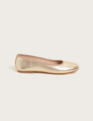 Clarks gold hot sale ballet pumps