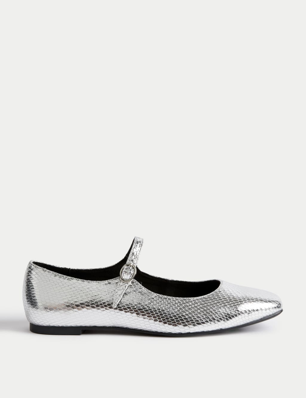 Metallic Flat Ballet Pumps M S Collection M S