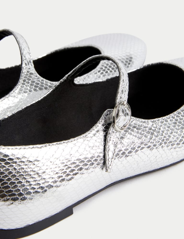 Silver ballet pumps ladies online