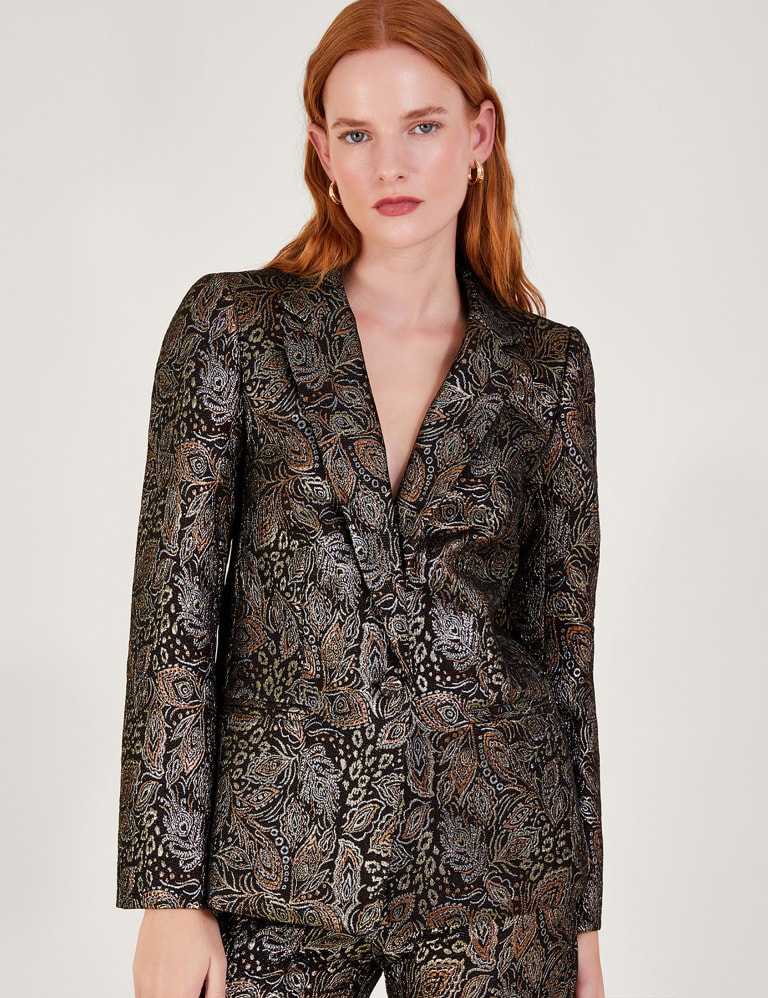 Metallic blazer womens store