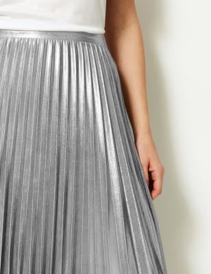 Metallic pleated cheap skirt 8x10