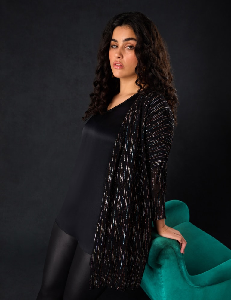 Metallic duster coat discount