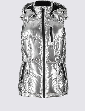 Metallic Padded Gilet with Stormwear™ Image 2 of 9