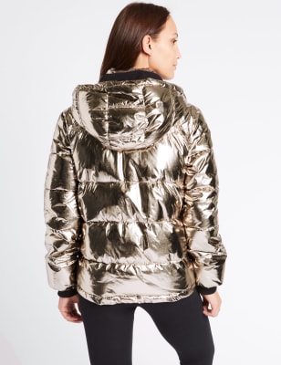 Metallic discount padded coat