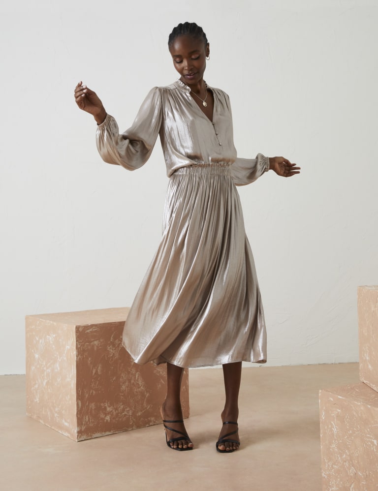 Next metallic pleated skirt hot sale