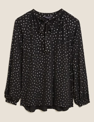 marks and spencer ladies black blouses