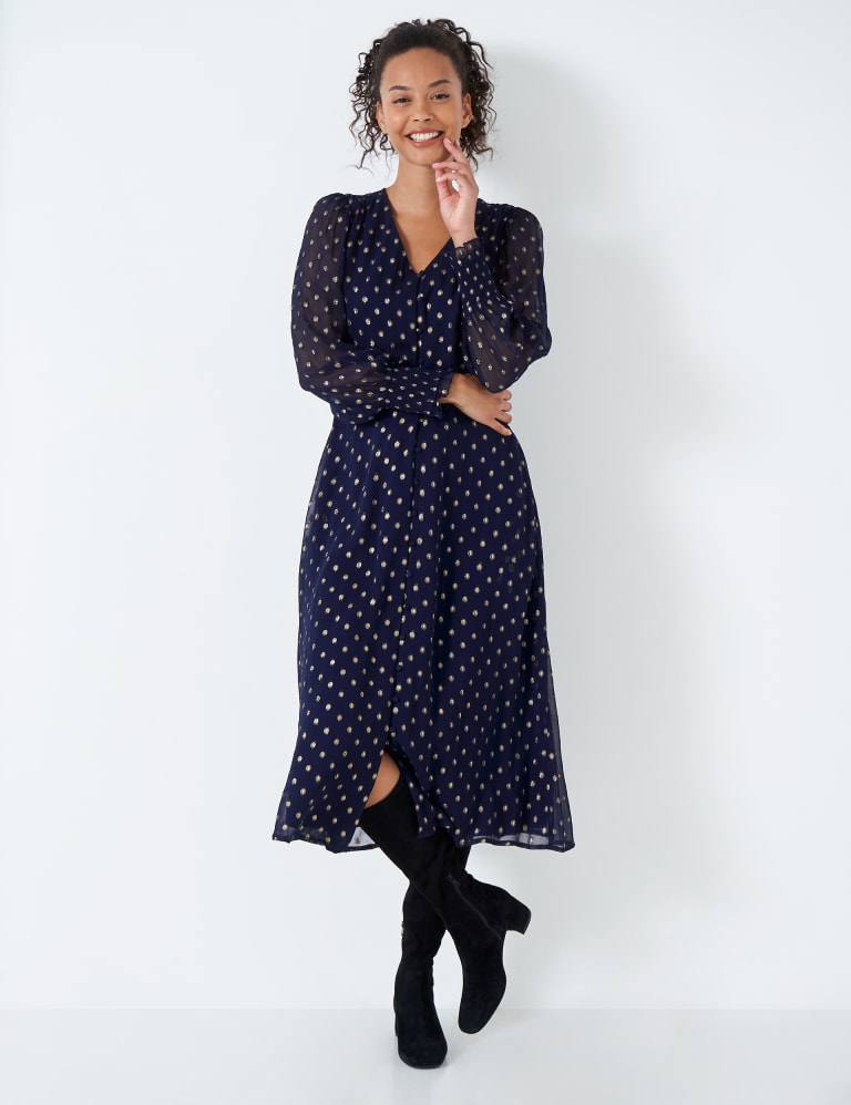 Coast jones spot midi dress best sale