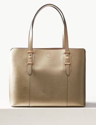 Gold metallic tote outlet bags