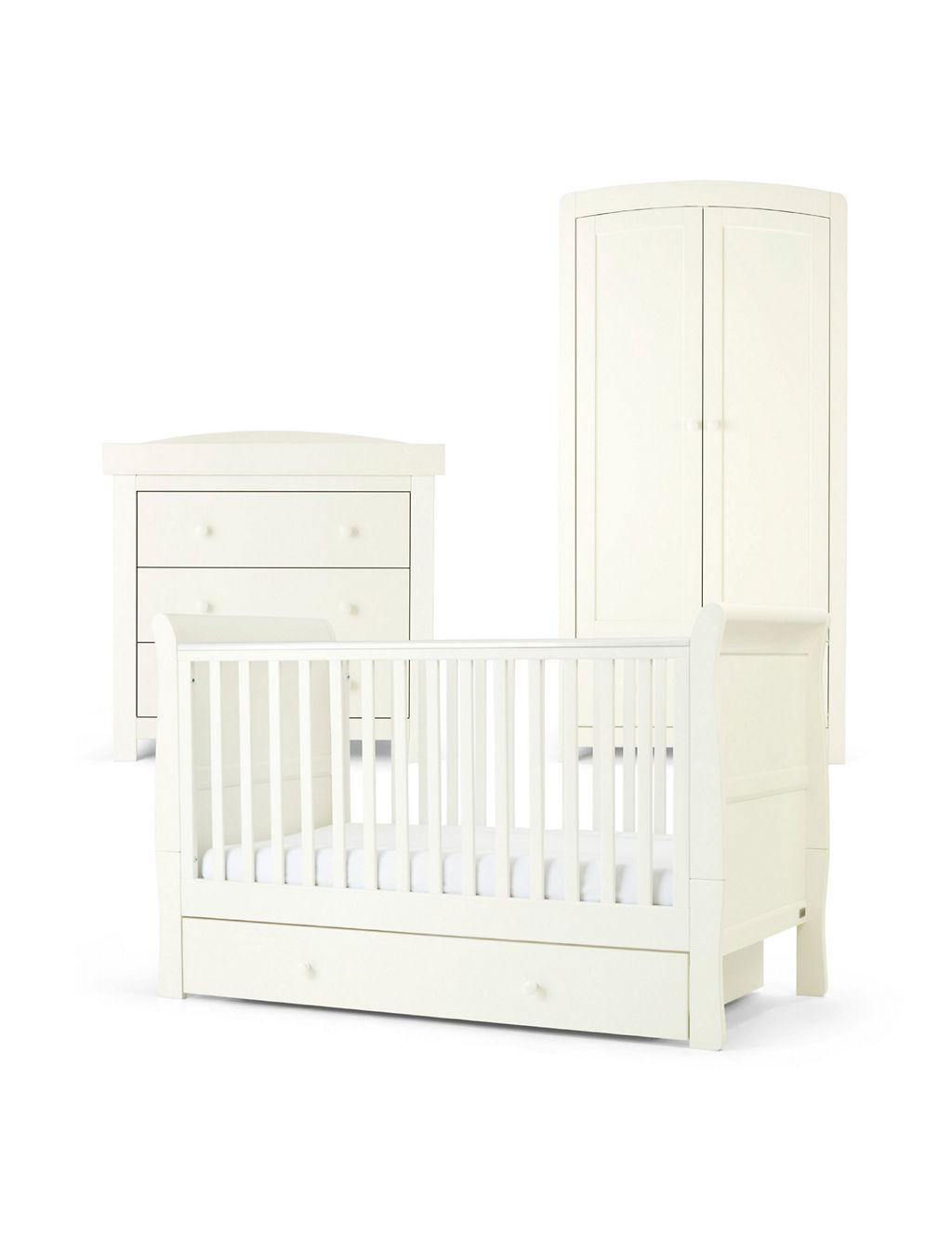 Mia 3 Piece Cotbed Range with Dresser and Wardrobe 3 of 7