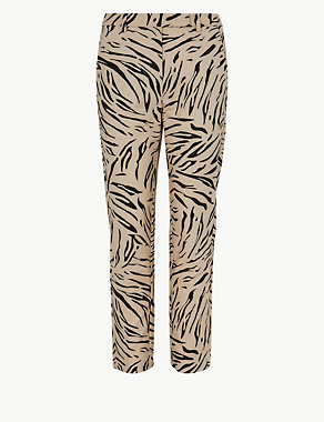 Mia Slim Animal Print 7/8th Trousers Image 2 of 5